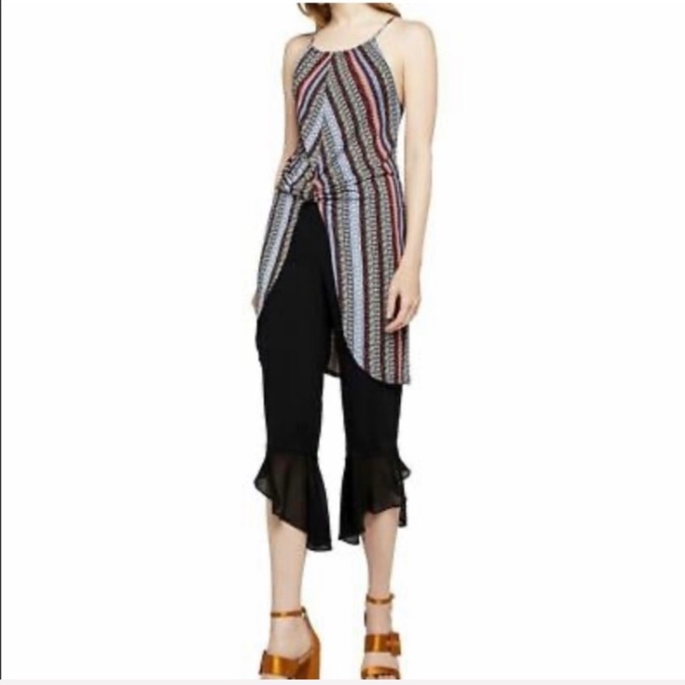 BCBGENERATION printed front knot tunic size small NWT